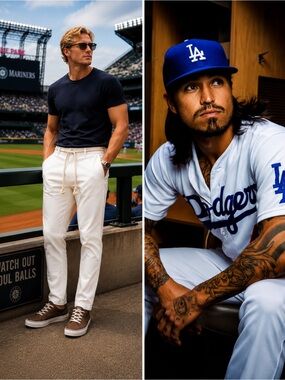 PARALLEL X LEAGUE Off White Hendrix Pants w Rope Cord Belt Relaxed Rugged Casual